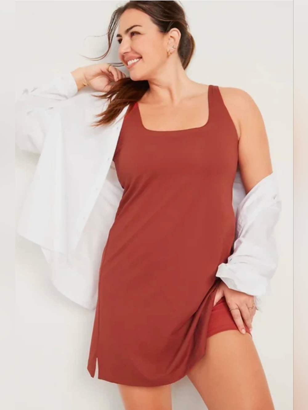 Old Navy Powersoft Dress, Built In Bra & Shorts